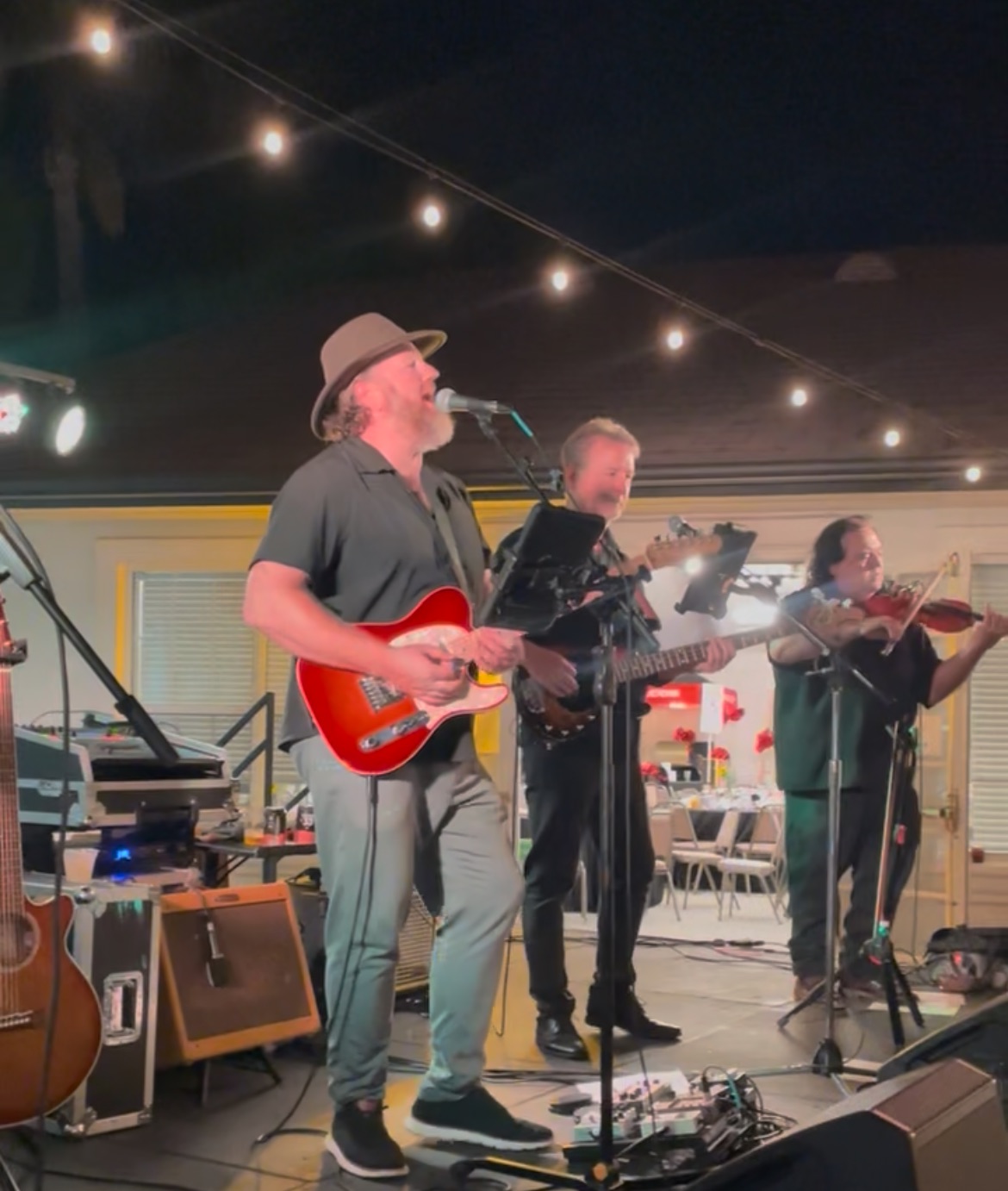 Live band performing during Brisket, Bourbon and Brew
