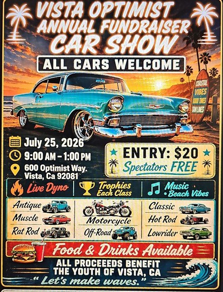 Vista Optimist Club Car Show