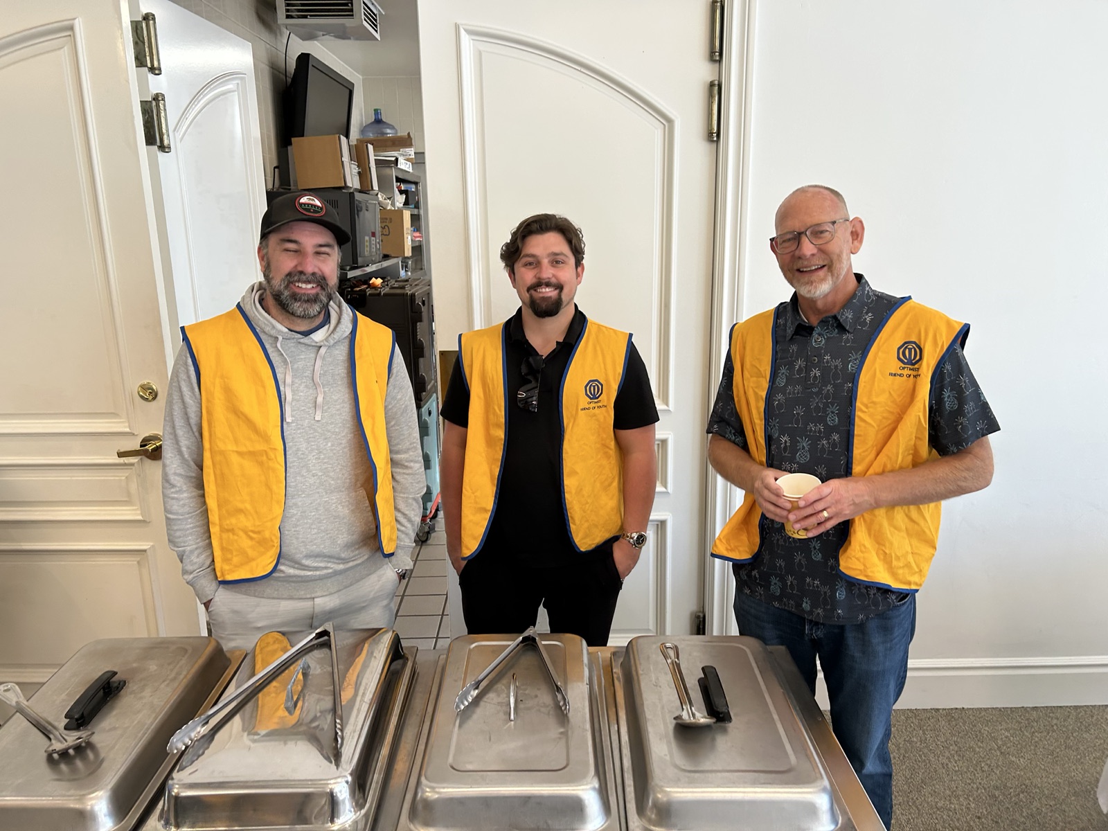 Vista Optimist Club volunteers serving the Easter Pancake Breakfast