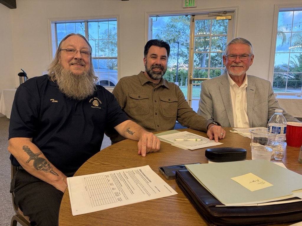 Judges Tim St. Martin, Steven Torres, and Marty Landum at the Oratorical Contest